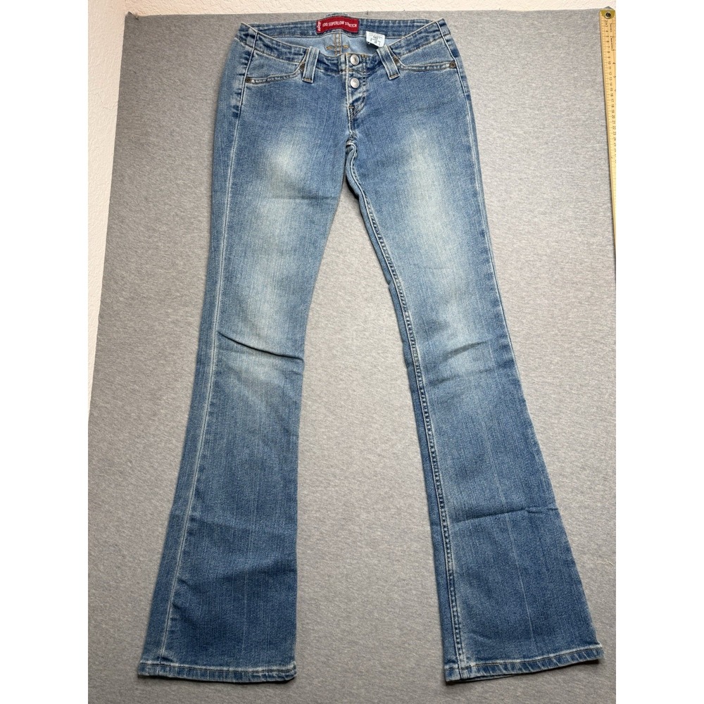 Vintage Levi's 520 Too Superlow Stretch Bootcut Jeans Y2K Low Rise 28x34 Long